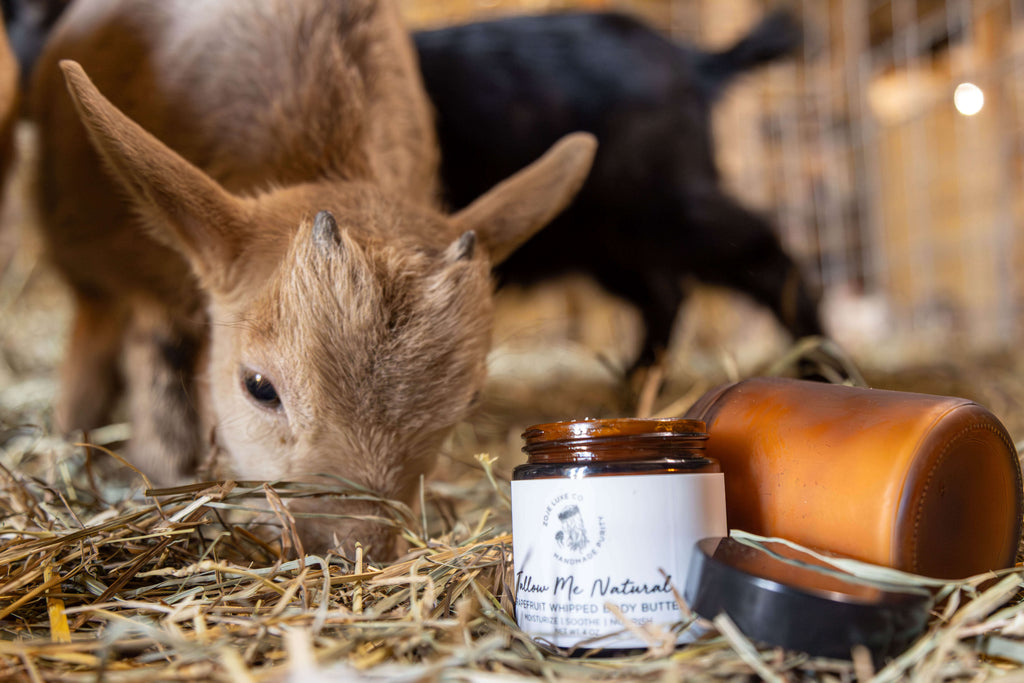 Grass-fed Tallow is nutrient-rich, anti-inflammatory, anti-microbial, and most compatible with our skin's natural makeup and structure.    Grapefruit essential oil gives the butter a delicious, sweet citrus smelling aroma. 