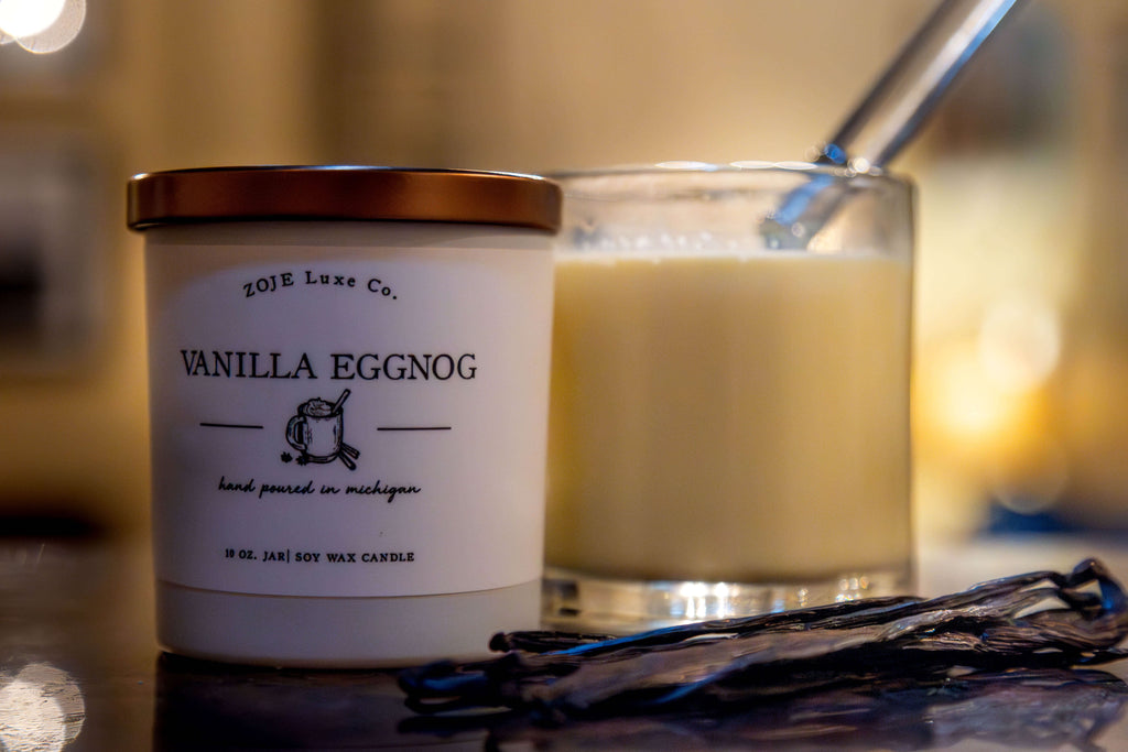 For many, the holiday season isn’t complete without a splash of homemade, spiked eggnog, and our Vanilla Eggnog doesn’t hold back on the nog. Heavy on amaretto and rum, this creamy scent has an added dash of vanilla, butter, and sugar for a rich and delicious gourmand scent Infused with essential oils, including clove leaf, cedarwood, nutmeg, eucalyptus, cardamom, orange sweet, and pine.