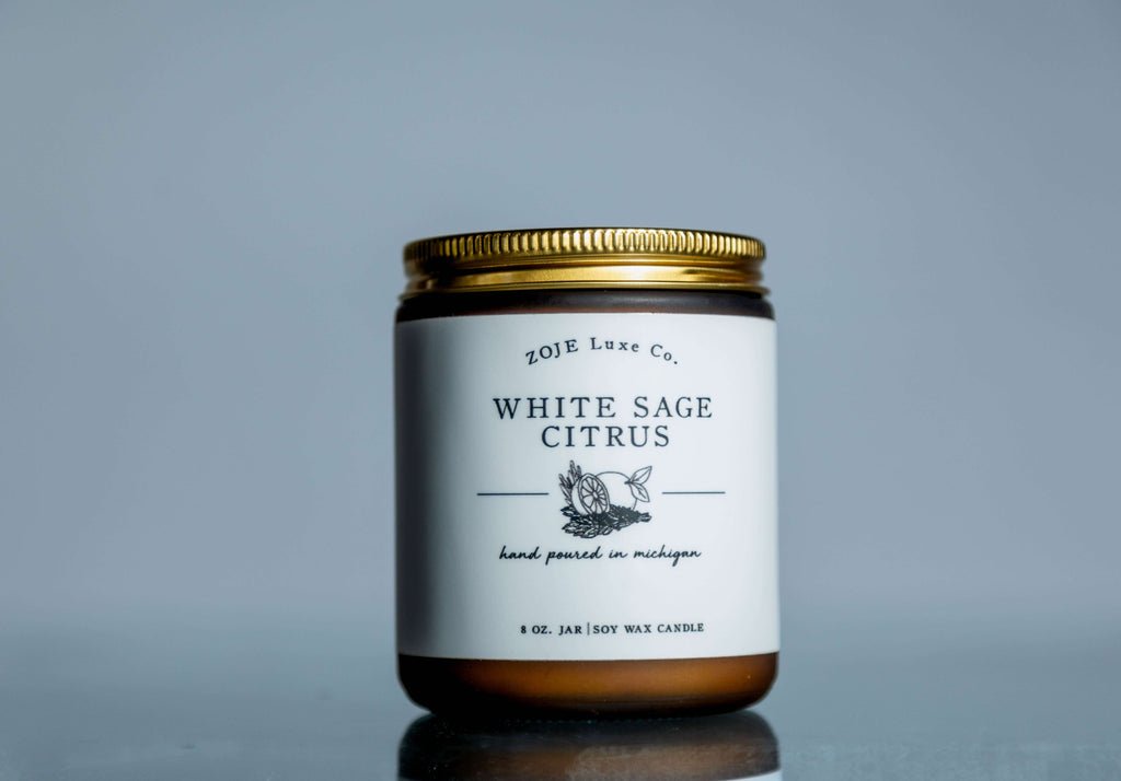 White Sage Citrus Soy Wax Candle – ZOJE LUXE CO.